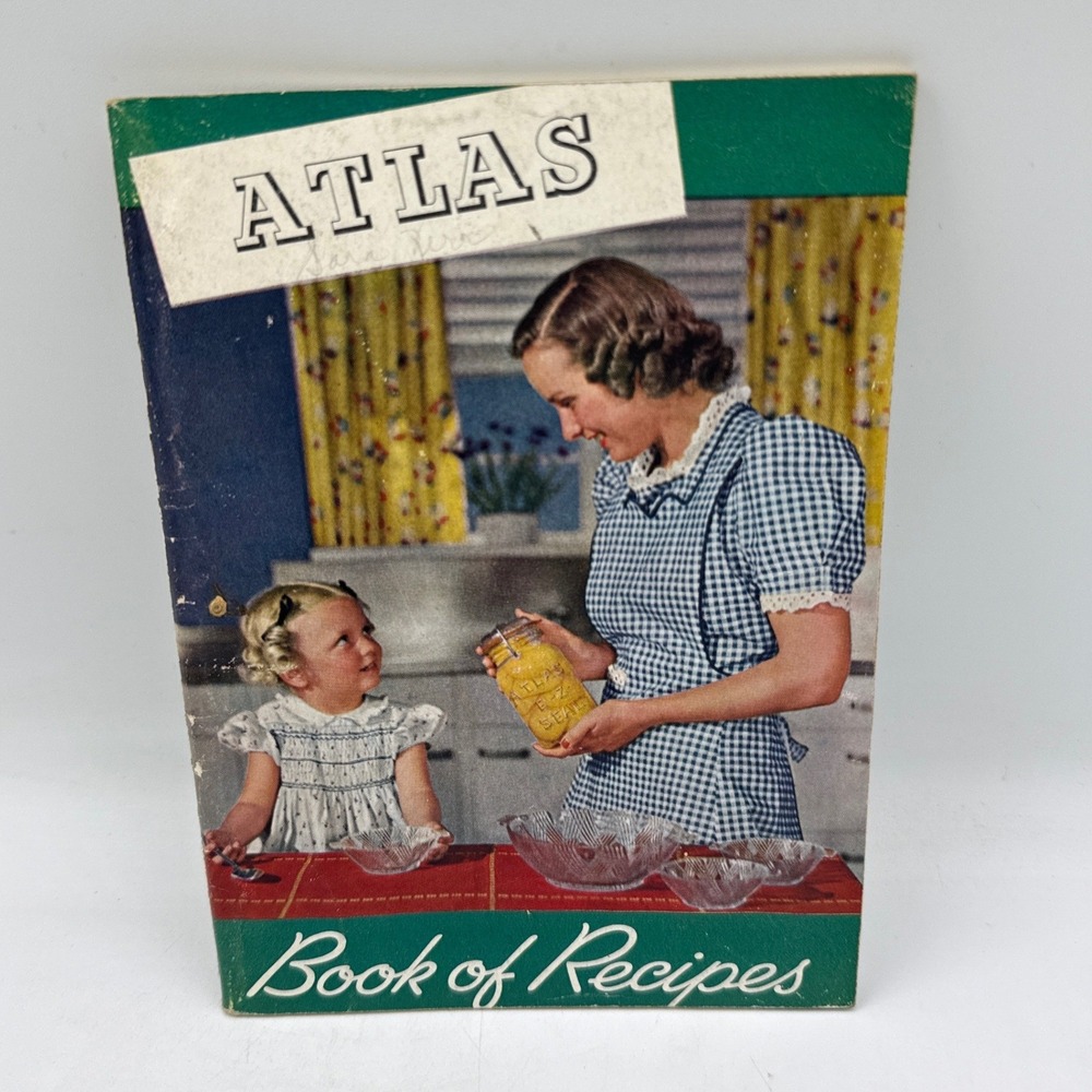 Hazel Atlas Book of Recipes 1939 Canning Guide Green Vintage Illustrated Book